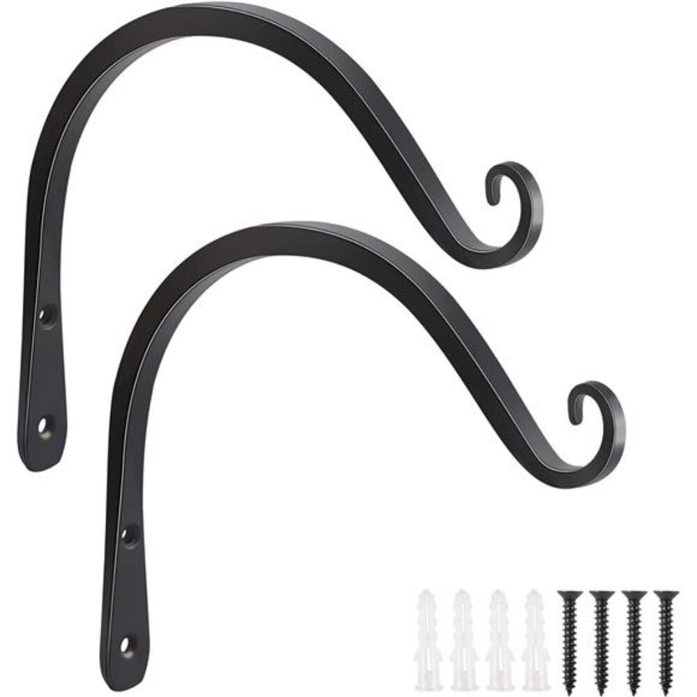 2 Pack 8 Inch Hanging Plant Bracket Wall Hooks Decorative Plant